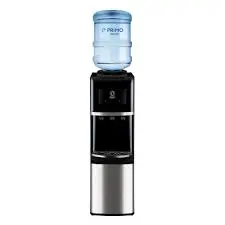 Primo Deluxe Top Load Bottled Water Dispenser, Stainless Steel Black